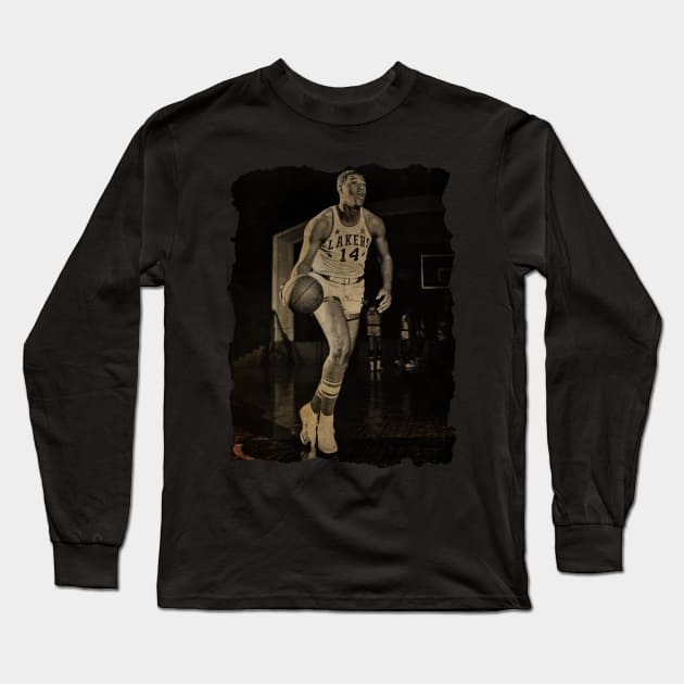 Elgin Baylor in Lakers Vintage Long Sleeve T-Shirt by CAH BLUSUKAN